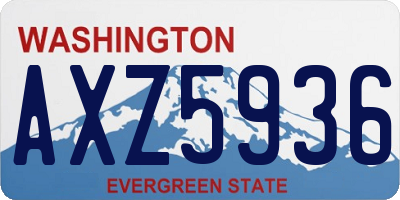 WA license plate AXZ5936
