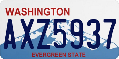 WA license plate AXZ5937