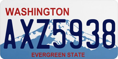 WA license plate AXZ5938