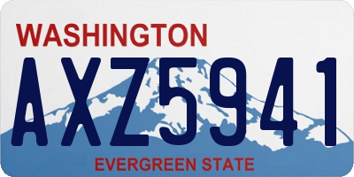 WA license plate AXZ5941