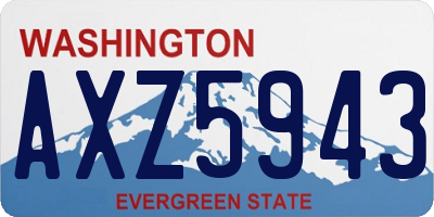 WA license plate AXZ5943