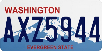WA license plate AXZ5944