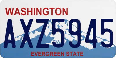 WA license plate AXZ5945