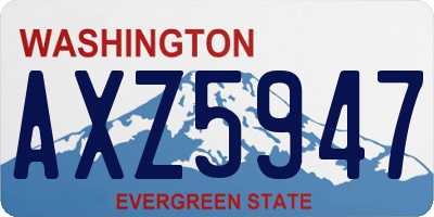 WA license plate AXZ5947
