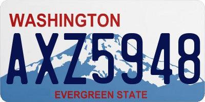 WA license plate AXZ5948
