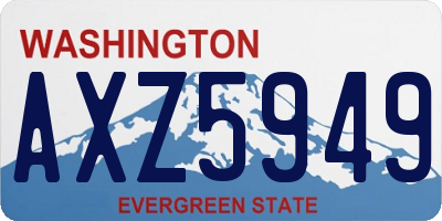 WA license plate AXZ5949
