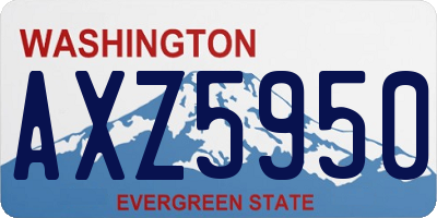 WA license plate AXZ5950
