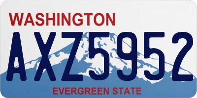 WA license plate AXZ5952
