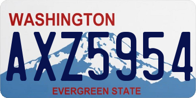 WA license plate AXZ5954