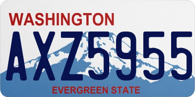 WA license plate AXZ5955