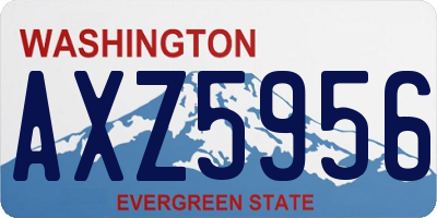 WA license plate AXZ5956