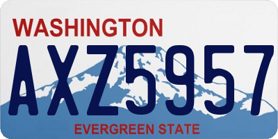 WA license plate AXZ5957