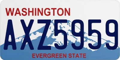 WA license plate AXZ5959