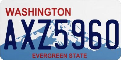 WA license plate AXZ5960