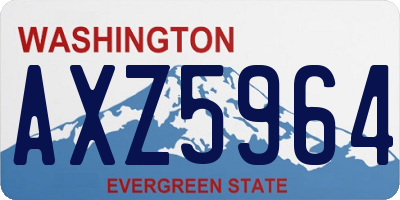 WA license plate AXZ5964