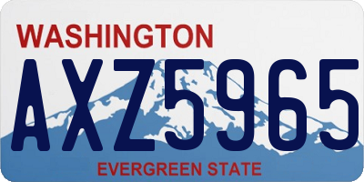 WA license plate AXZ5965