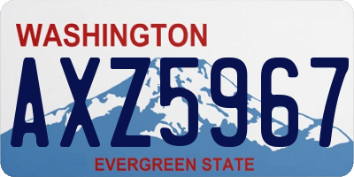 WA license plate AXZ5967