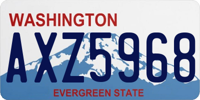 WA license plate AXZ5968