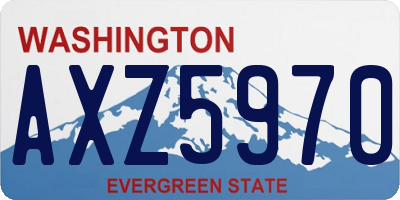 WA license plate AXZ5970