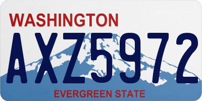 WA license plate AXZ5972
