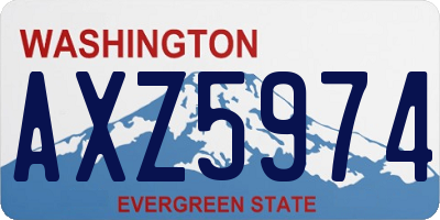 WA license plate AXZ5974