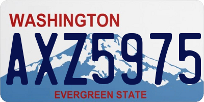 WA license plate AXZ5975