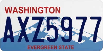 WA license plate AXZ5977