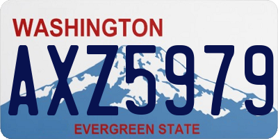 WA license plate AXZ5979