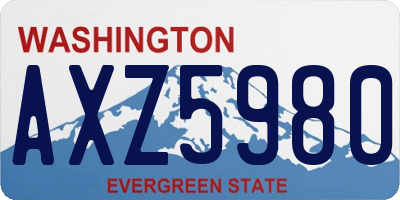 WA license plate AXZ5980