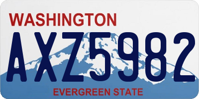 WA license plate AXZ5982