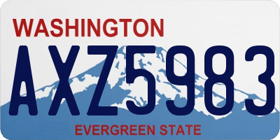 WA license plate AXZ5983