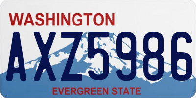 WA license plate AXZ5986