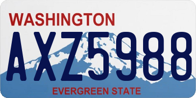 WA license plate AXZ5988