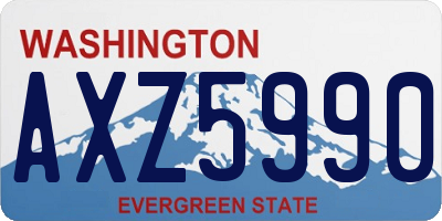 WA license plate AXZ5990