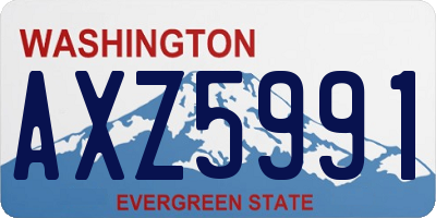 WA license plate AXZ5991