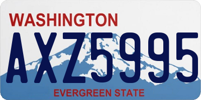 WA license plate AXZ5995