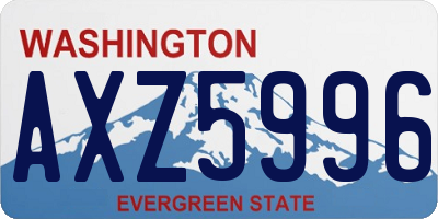 WA license plate AXZ5996