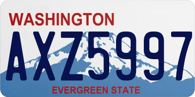 WA license plate AXZ5997