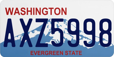 WA license plate AXZ5998