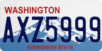WA license plate AXZ5999