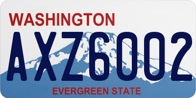 WA license plate AXZ6002