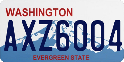 WA license plate AXZ6004