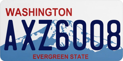 WA license plate AXZ6008