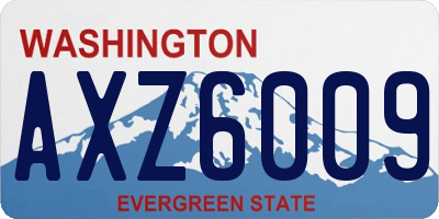 WA license plate AXZ6009