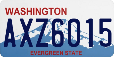 WA license plate AXZ6015