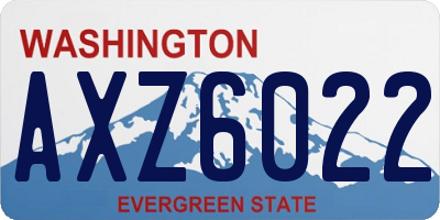 WA license plate AXZ6022
