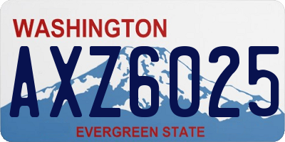 WA license plate AXZ6025