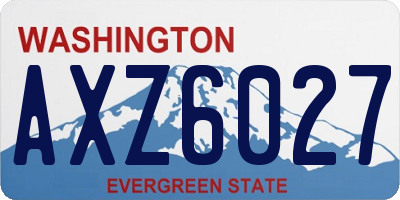 WA license plate AXZ6027