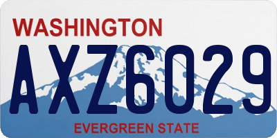 WA license plate AXZ6029