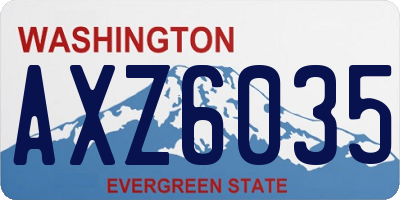 WA license plate AXZ6035